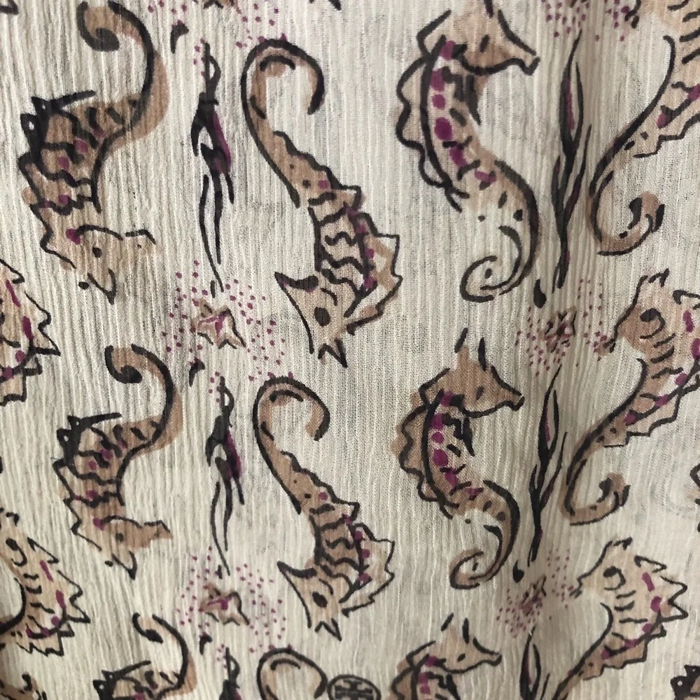 Tory Burch Sophie tunic seahorse print